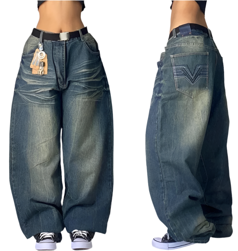 Y2K WASHED BAGGY JEANS