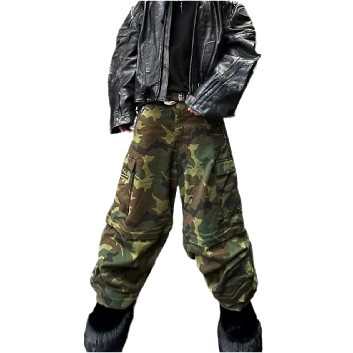 CAMOUFLAGE  VIBEDENIM BAGGY PANTS