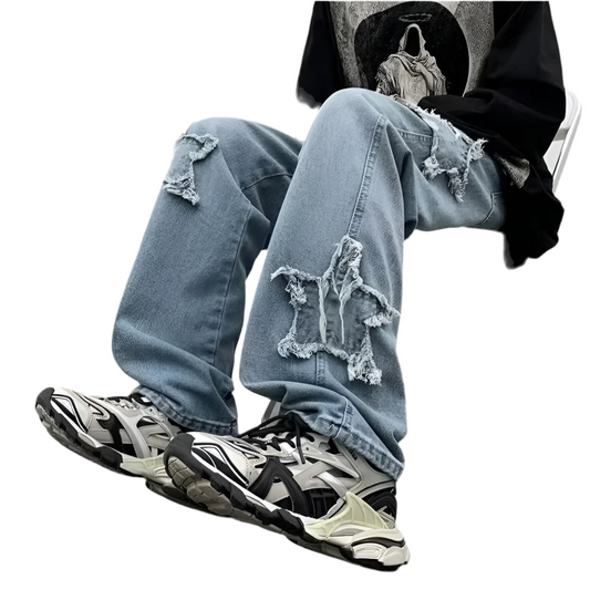 NEW STRAIGHT HIP HOP STAR JEANS