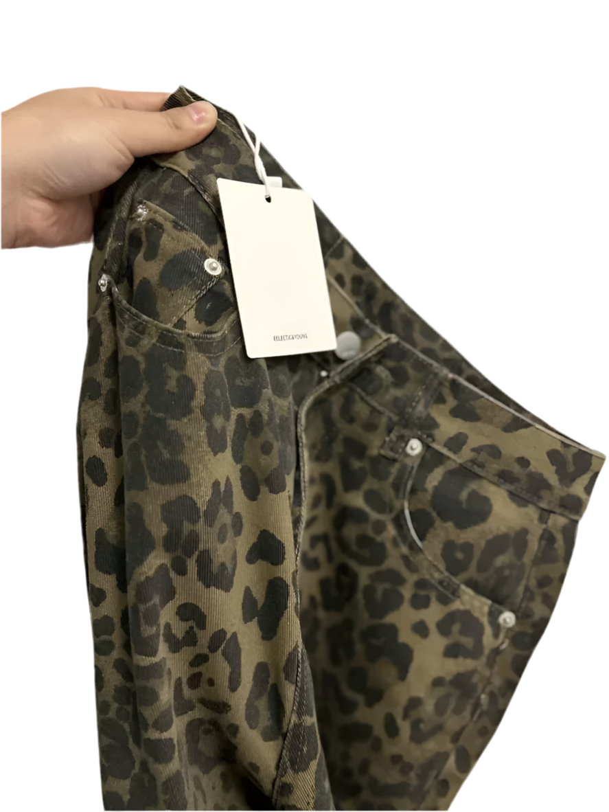 VANDAL LEOPARD BAGGY JEANS