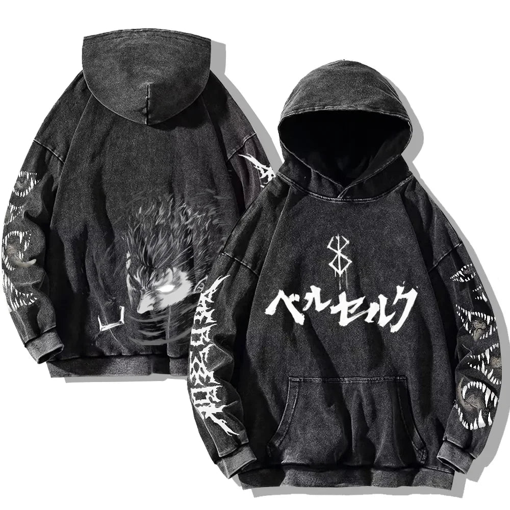 DRIFTHAVEN TEETH PRINTED  OVERSIZED HOODIES