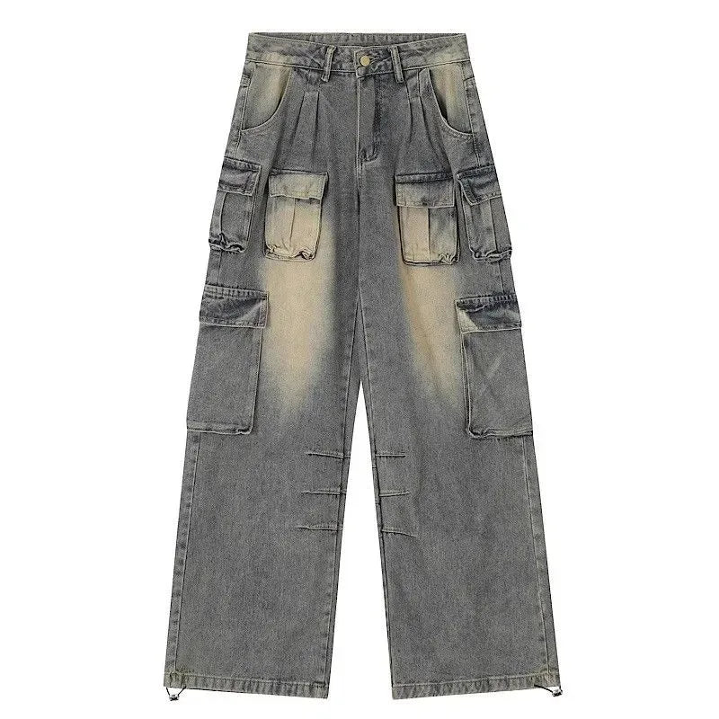 MULTI-POCKET BAGGY JEANS